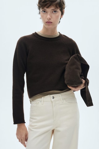 Jupe-culotte jean taille normale - Sable