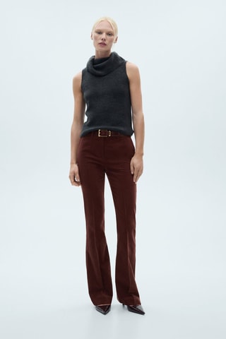 Pantalon droit en velours - Bordeaux
