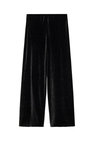 Pantalon droit en velours - Noir