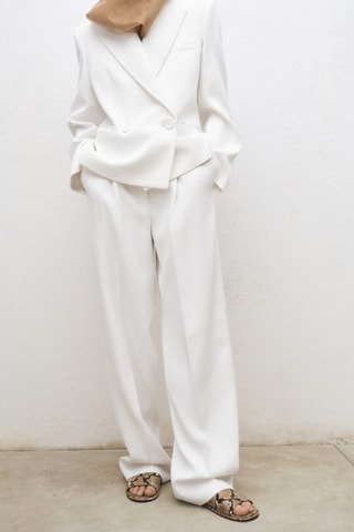 Pantalon de costume wideleg - Blanc