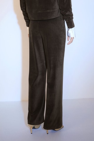 Pantalon droit velours côtelé - Kaki