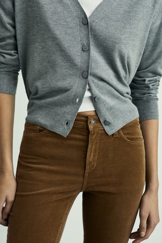 Pantalon Sienna flare crop velours côtelé - Marron