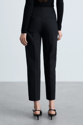 Pantalon droit boutons bijou - Noir