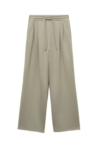 Pantalon de jogging wideleg pinces - Kaki