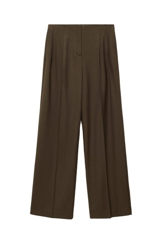 Pantalon de costume wideleg - Kaki