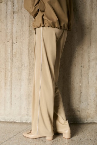 Pantalon de jogging rayures contrastées - Marron