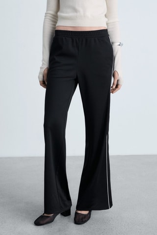 Pantalon de jogging rayures contrastées - Noir