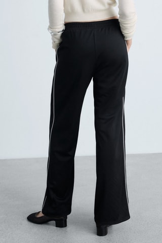 Pantalon de jogging rayures contrastées - Noir