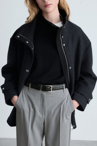 Pantalon droit taille normale - Gris