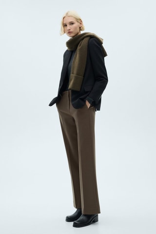 Pantalon flare taille normale - Marron