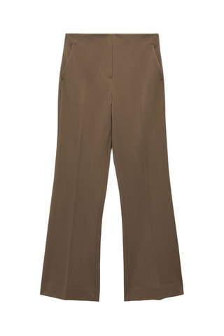 Pantalon flare taille normale - Marron