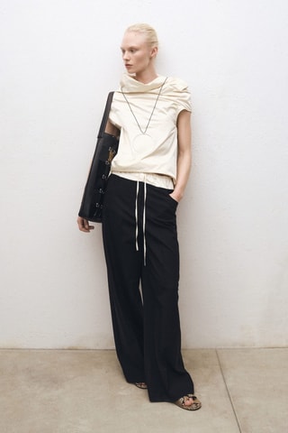 Pantalon de jogging en laine mélangée combiné - Noir