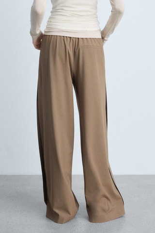 Pantalon de jogging wideleg - Marron
