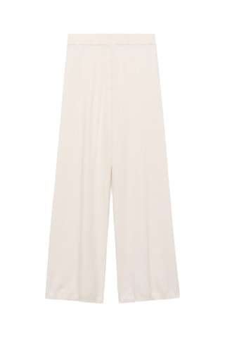 Pantalon wideleg maille fine - Ecru