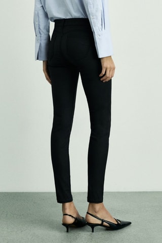 Jean Pushup skinny enduit - Noir