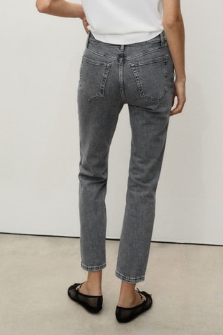 Jean Claudia slim crop - Gris