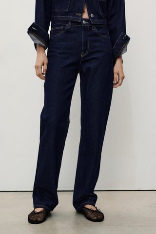 Jean Matilda droit rinse wash - Bleu