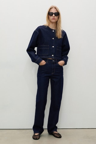 Jean Matilda droit rinse wash - Bleu