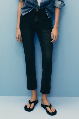 Jean Claudia slim crop - Noir