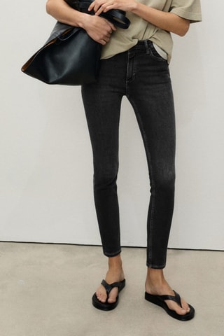 Jean skinny taille normale - Gris