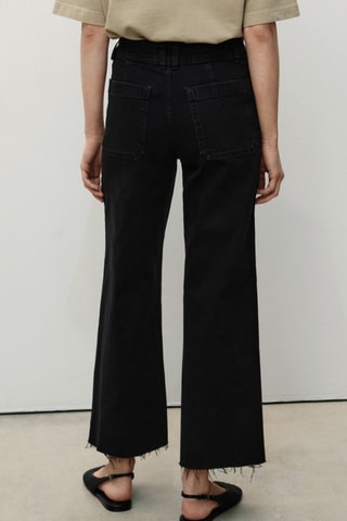 Jean style jupe-culotte Catherin taille haute - Noir