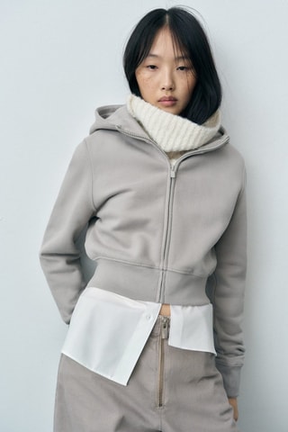 Jean wideleg zippé - Gris