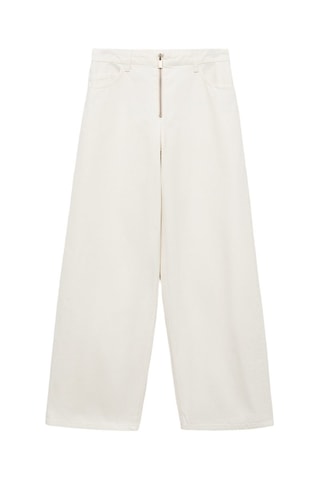 Jean wideleg zippé - Gris clair