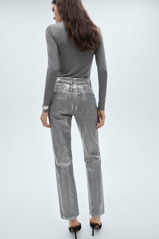 Jean droit foil - Argenté