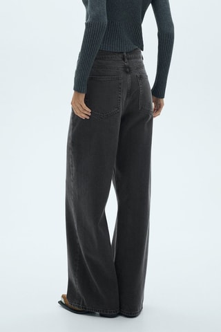 Jean wideleg loose taille basse - Noir