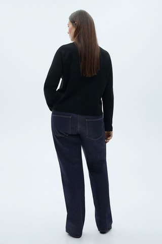 Jean droit rinse wash brillant - Bleu