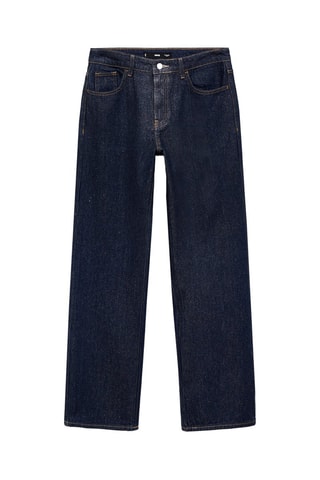 Jean droit rinse wash brillant - Bleu