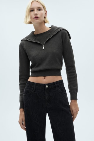 Jean imitation serpent - Noir