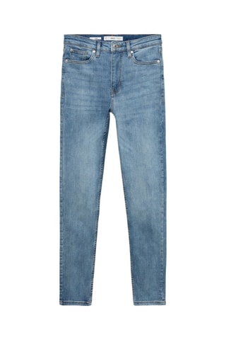 Jean skinny taille haute - Bleu