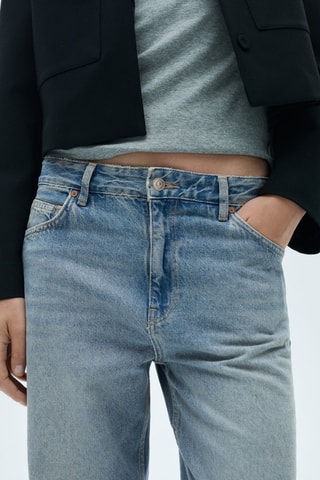 Jean droit taille basse - Bleu clair