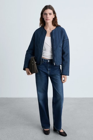 Veste bomber matelassée - Bleu marine