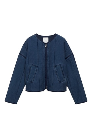 Veste bomber matelassée - Bleu marine