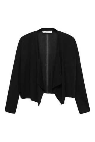 Cardigan crop maille - Noir