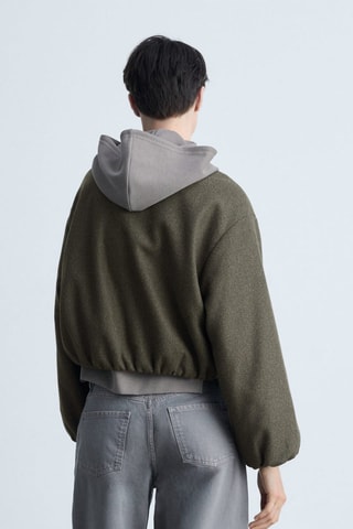 Veste bomber froncée - Kaki