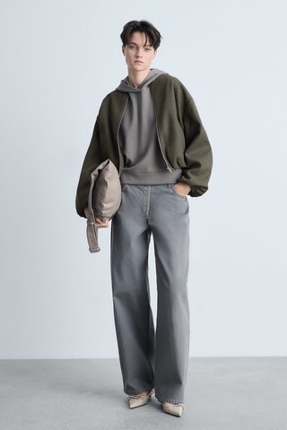 Veste bomber froncée - Kaki