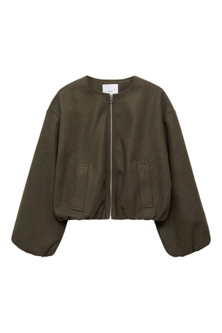 Veste bomber froncée - Kaki