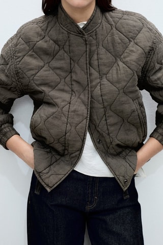 Veste bomber matelassée - Gris