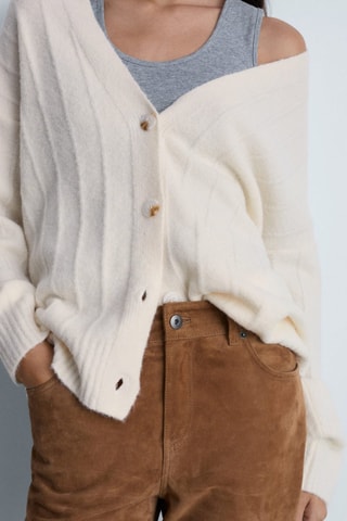 Cardigan long à boutons - Ecru