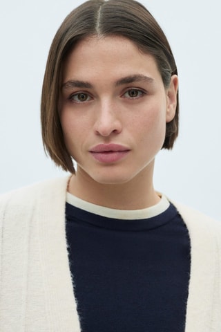 Cardigan long à boutons - Ecru