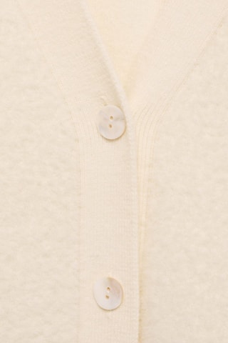 Cardigan maille imitation fourrure - Ecru