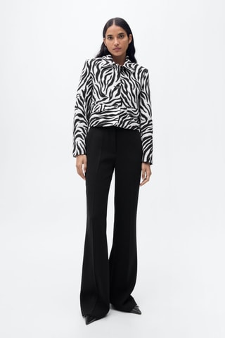 Veste boutons en imprimé zèbre - Noir