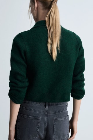 Veste maille double boutonnage - Vert