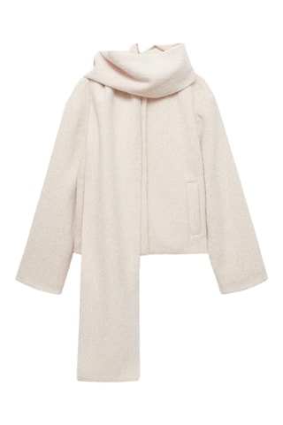 Veste poches écharpe - Beige