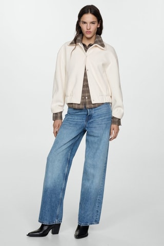 Veste maille poches - Blanc cassé