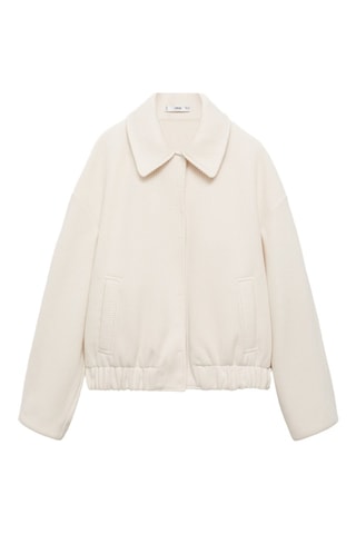 Veste maille poches - Blanc cassé