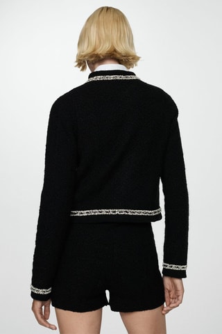 Veste en tweed bicolore - Noir